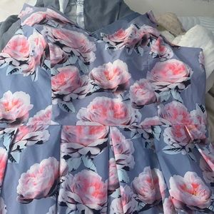 Floral Blue and Pink Women's Dress